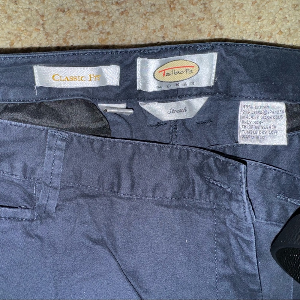 Talbots Blue Chino pants…classic fit…stretch size 18W